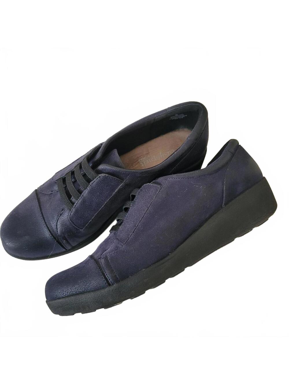 Vintage Y2K Easy Spirit Navy & Black Slip-On Sneakers Size 9